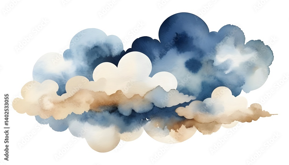 Abstract Watercolor Cloudscape Abstract Watercolor Cloudscape