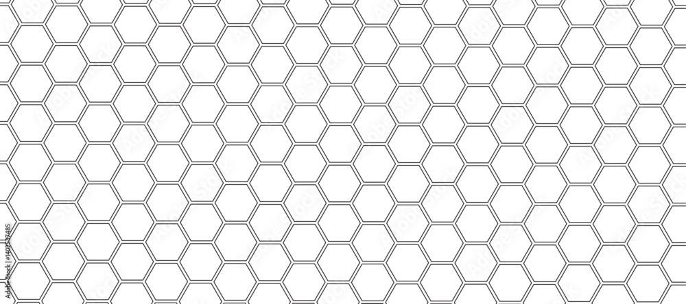 Abstract background with white color hexagons and seamless pattern vector design . luxury white pattern geometric mesh cell texture .honeycomb 3d background texture design .