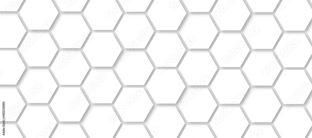 Abstract background with white color hexagons and seamless pattern vector design . luxury white pattern geometric mesh cell texture .honeycomb 3d background texture design . Abstract background with white color hexagons and seamless pattern vector design . luxury white pattern geometric mesh cell texture .honeycomb 3d background texture design .