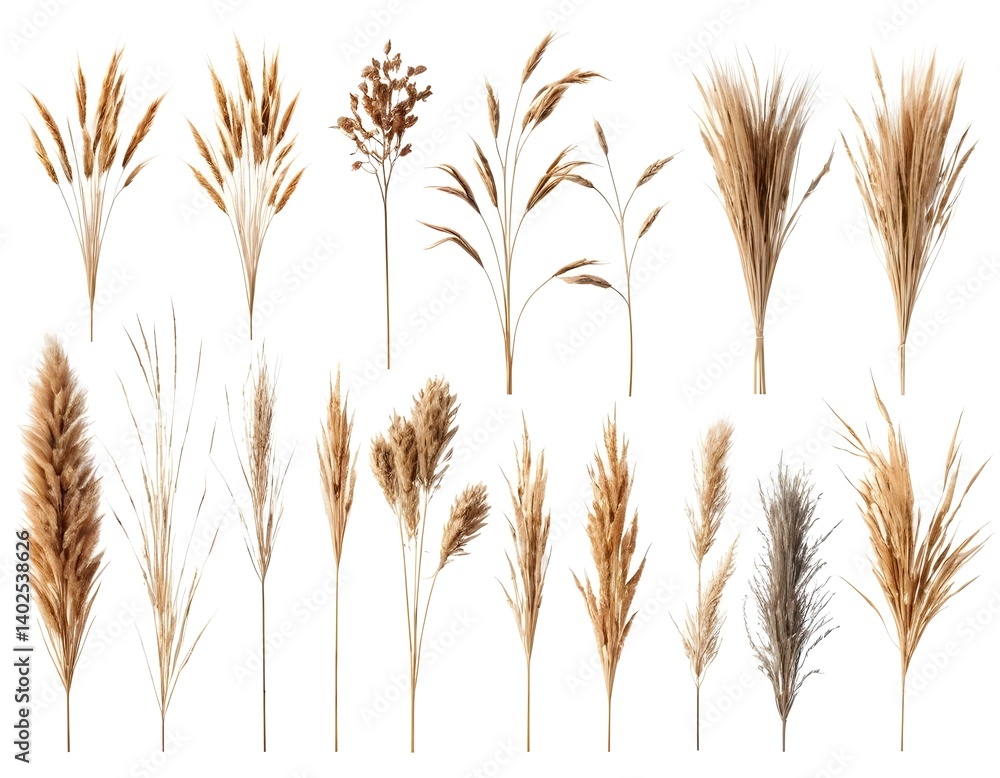 Collection of Dried Pampas Grass and Wildflowers Collection of Dried Pampas Grass and Wildflowers