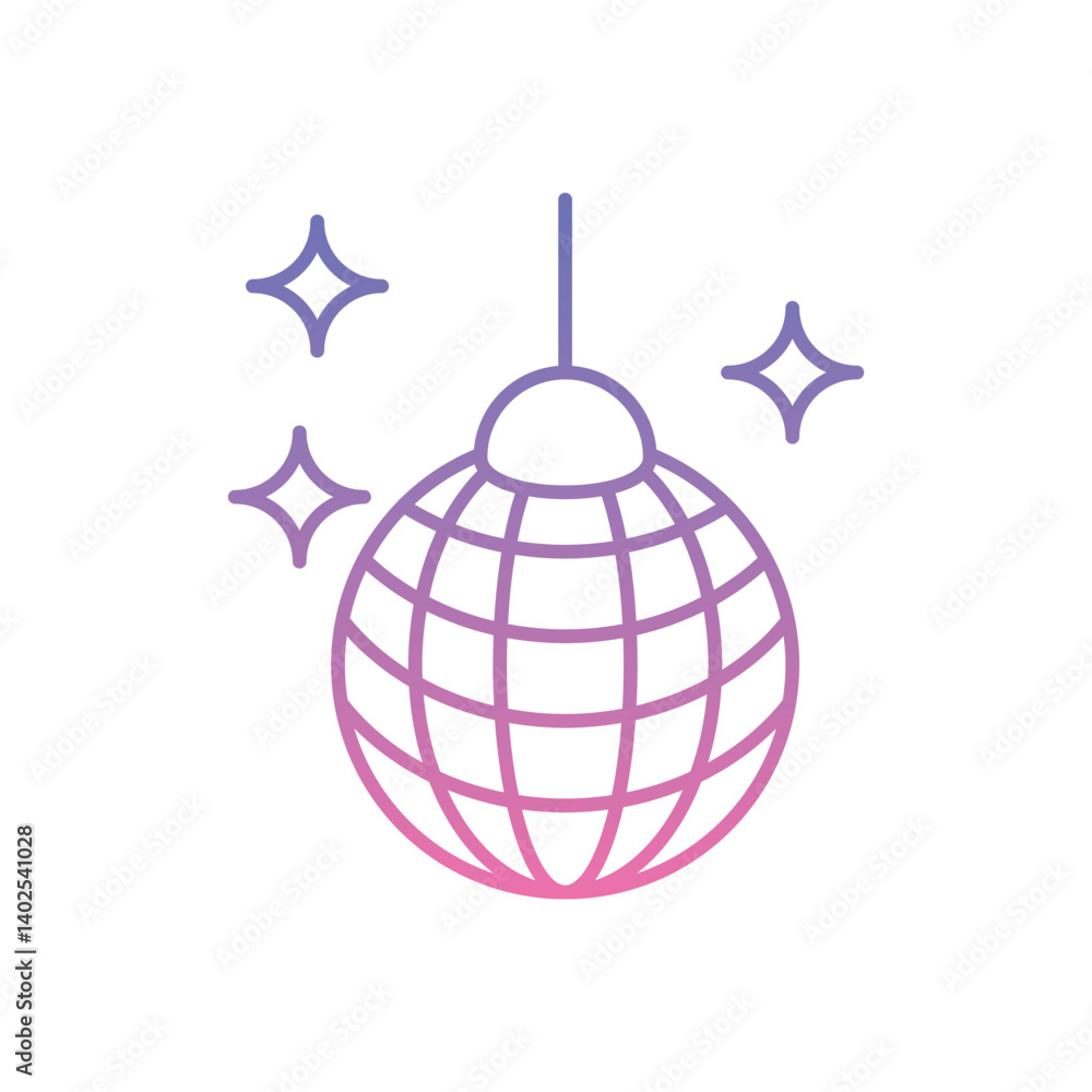 Disco Ball Icon vector stock illustration Disco Ball Icon vector stock illustration