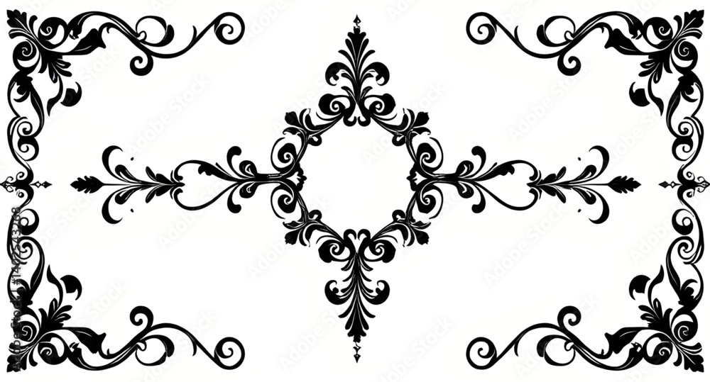 abstract floral frame abstract floral frame
