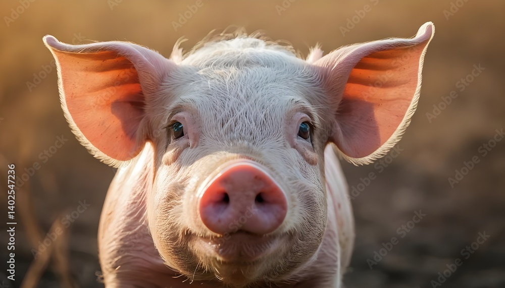 Fototapeta premium Cute Piglet Portrait