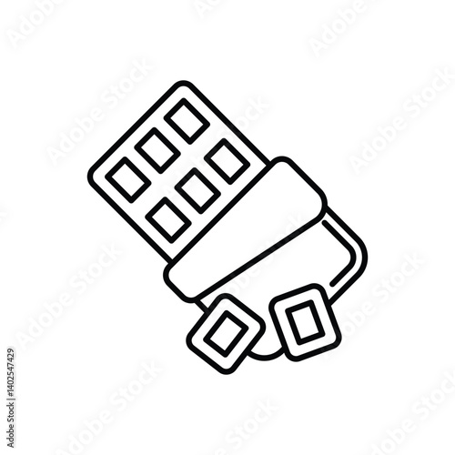 Chocolate Bar Icon vector stock illustration