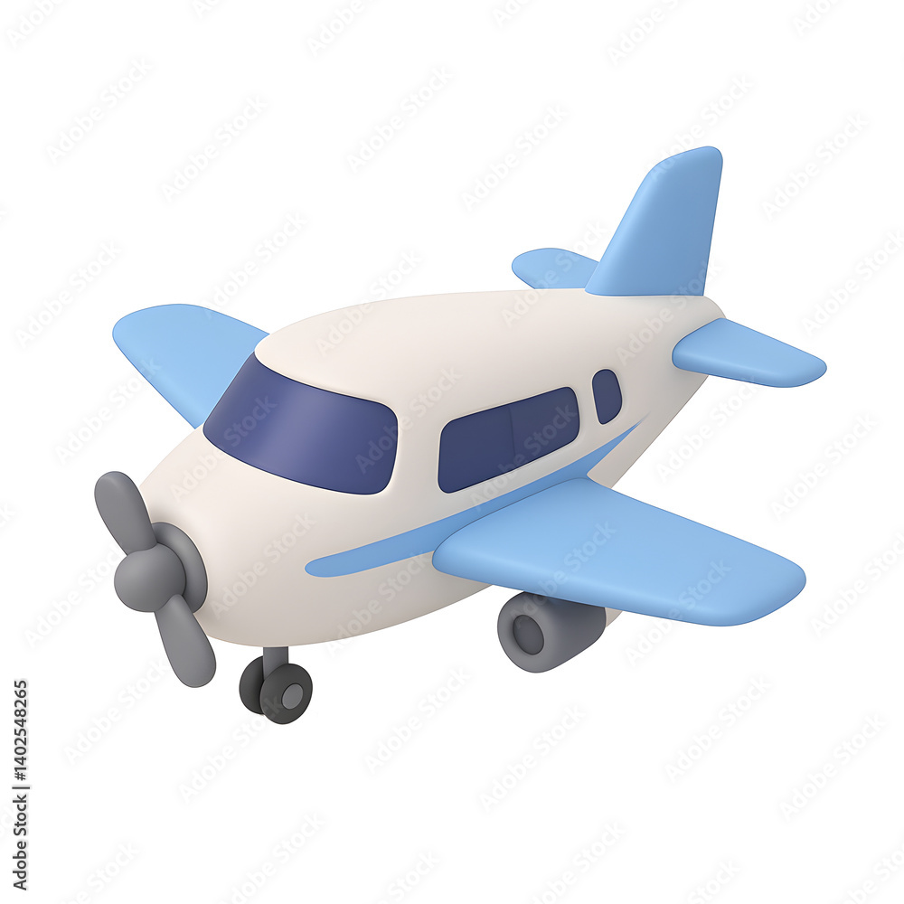 Naklejka premium 3D Illustration of Airplane