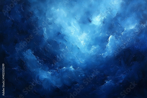 Wallpaper Mural Abstract blue sky with textured clouds, evoking calmness and serenity, suitable for backgrounds Torontodigital.ca