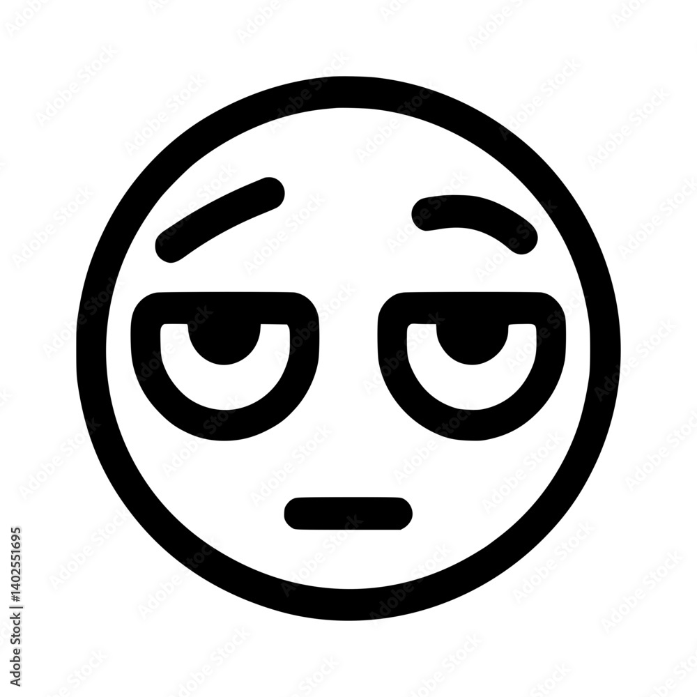 Emoji icon expressing boredom or annoyance Emoji icon expressing boredom or annoyance
