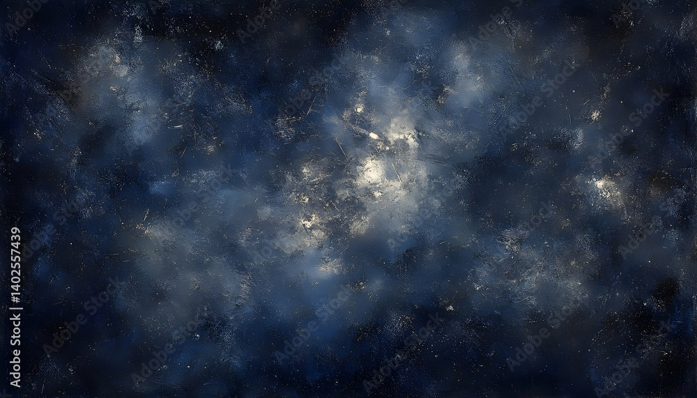 Obraz premium Abstract cosmic background with swirling dark blues and hints of light, evoking a sense of mystery