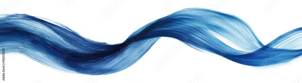 Fototapeta premium Abstract flowing blue waves