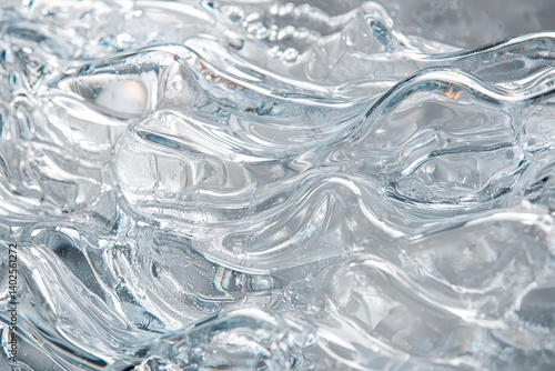 Abstract clear ice texture