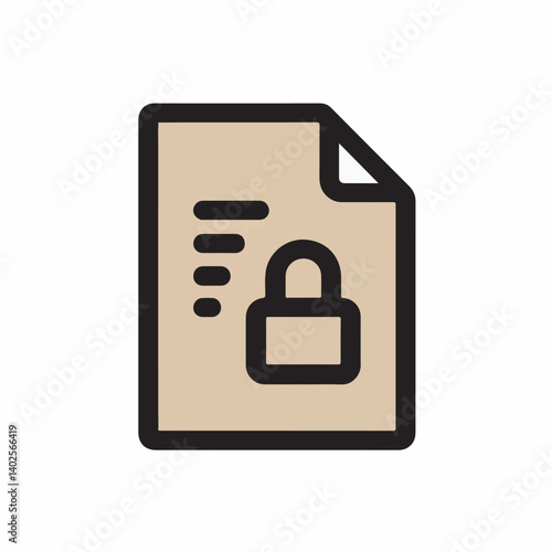 Locked document protects private data security online