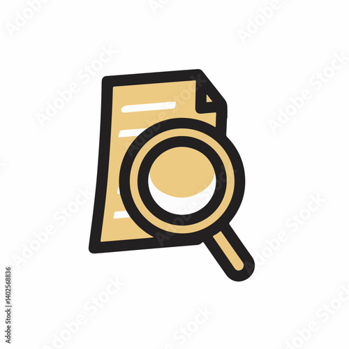 Document scrutiny examines flat paper under magnification isolated