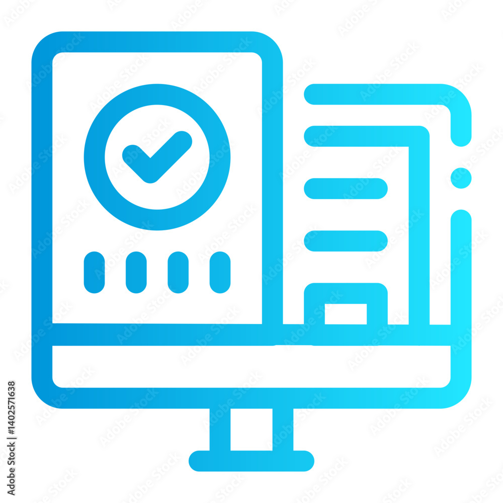 icon online task list with style gradient icon online task list with style gradient