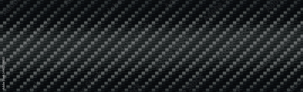 Panoramic texture of black and gray carbon fiber - illustration Panoramic texture of black and gray carbon fiber - illustration