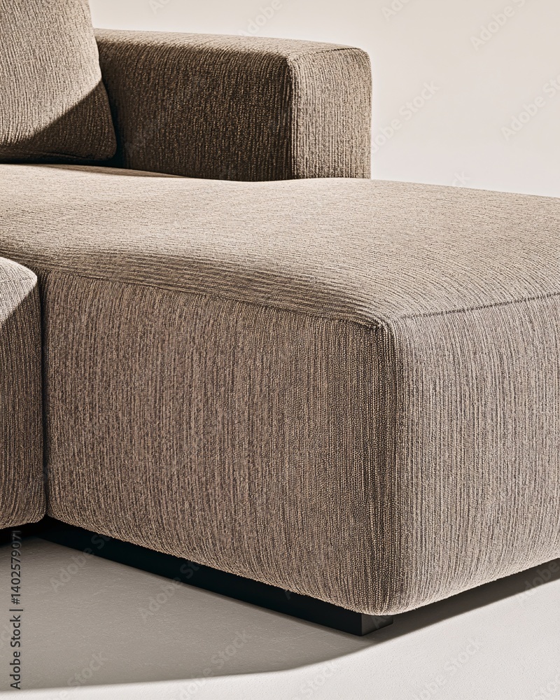 Cozy and Modern Beige Sofa Sectional with Soft Textured Fabric for Stylish Living Room Decor and Comfortable Seating