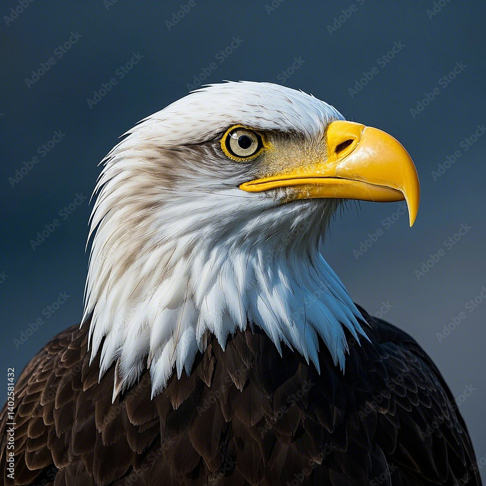 Obraz premium Bald Eagle image, AI Generator. 