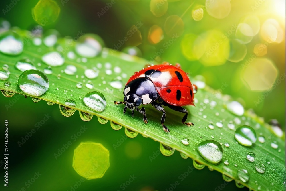 ladybug on a green leaf ladybug on a green leaf