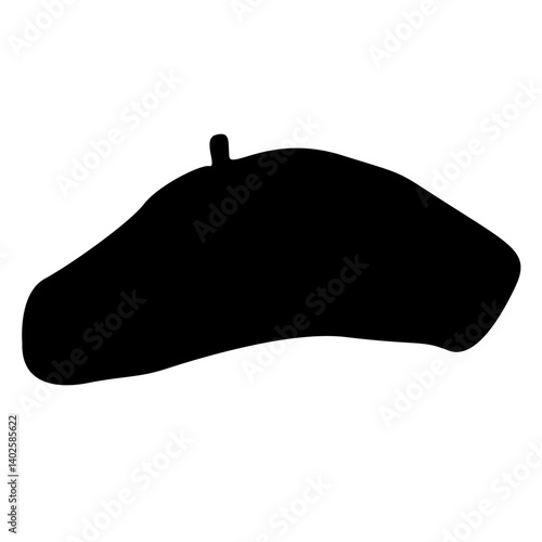 Icono silueta de boina elegante para mujer 