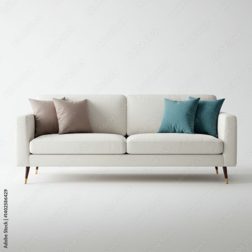 Naklejka premium sofa and pillows