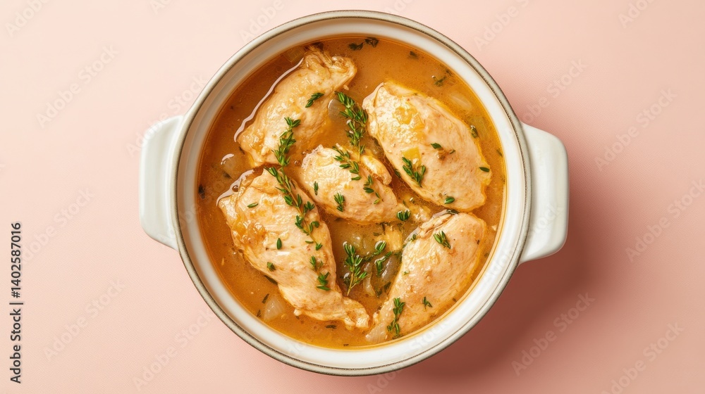 A bowl of hearty chicken stew filled with vibrant vegetables is presented, evoking warmth and comfort. The rich colors and textures make it an inviting dish. A bowl of hearty chicken stew filled with vibrant vegetables is presented, evoking warmth and comfort. The rich colors and textures make it an inviting dish.