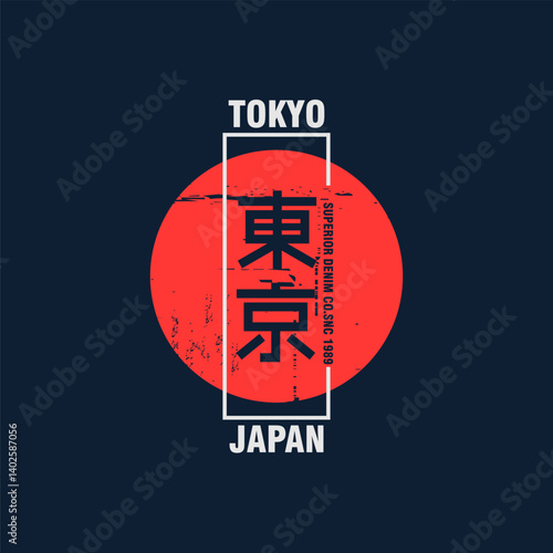 tokyo graphic for t-shirt design