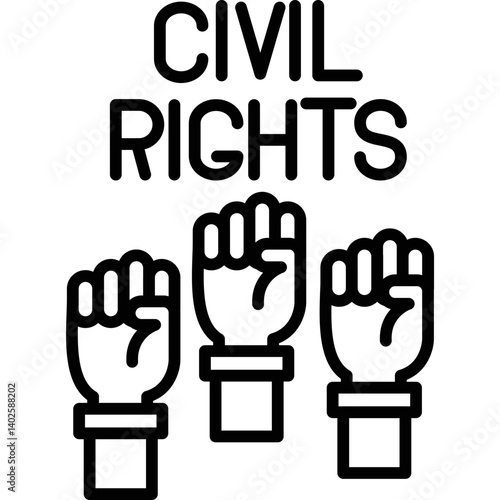 Civil Right Icon Vector Element
