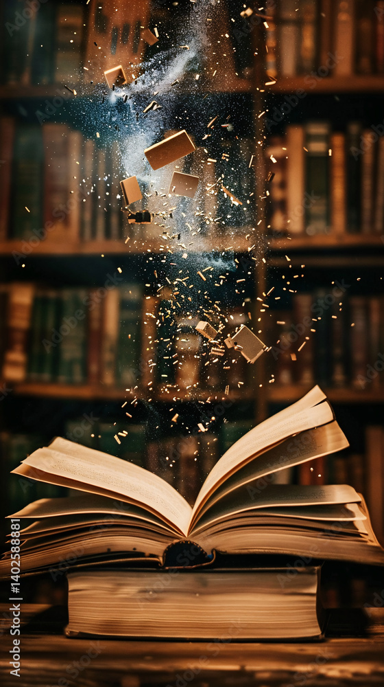 Fototapeta premium Discover the rich tapestry of literary genres, where every story finds its place. From the lyrical beauty of poetry to the gripping narratives of fiction and the enlightening truths of non-fiction