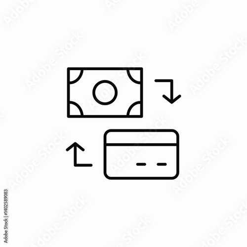 card payment transactions icon sign vector