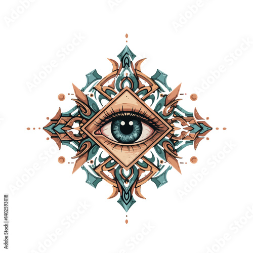 Mystical Eye in Geometric Design