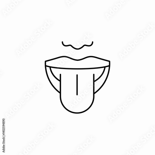 mouth exam icon sign vector
