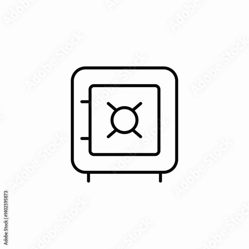 safe box storage icon sign vector