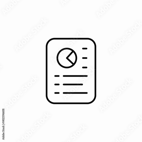 statistics list icon sign vector