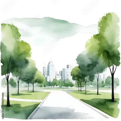 Serene City Park Urban Oasis