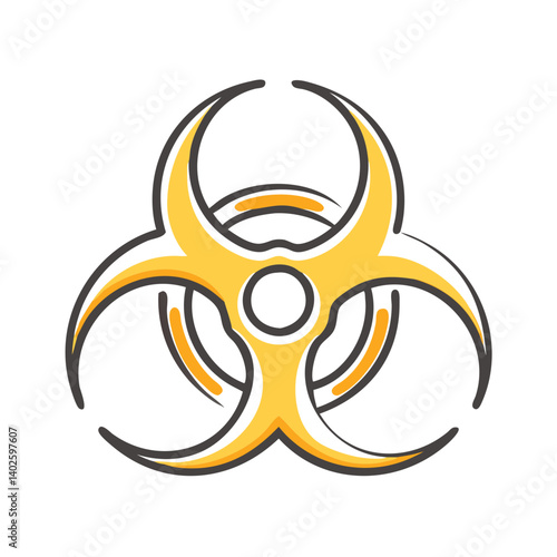 biohazard symbol icon, biohazard symbol vector illustration-simple illustration of biohazard symbol, perfect for biohazard symbol logos and icons