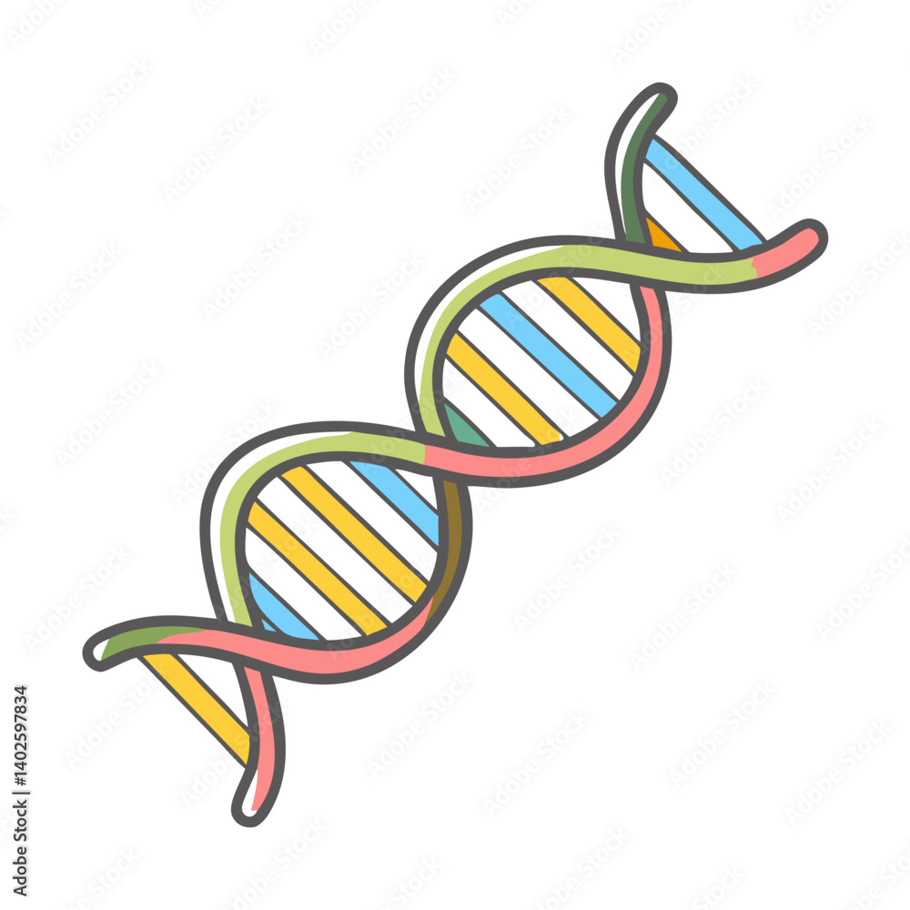dna strand icon, dna strand vector illustration-simple illustration of dna strand, perfect for dna strand logos and icons