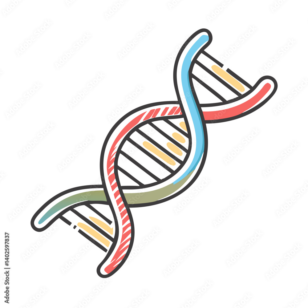 dna strand icon, dna strand vector illustration-simple illustration of dna strand, perfect for dna strand logos and icons