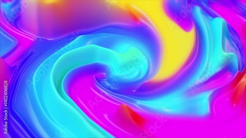 Smooth Gradient Flow Animation | Modern Liquid Abstract Design | blue yellow magenta cyan
