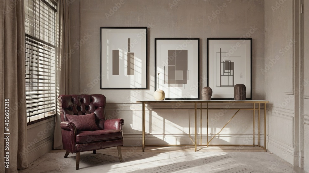 This is a stylish and modern living room with contemporary decor, featuring a cozy couch and chair in a well-lit space.
