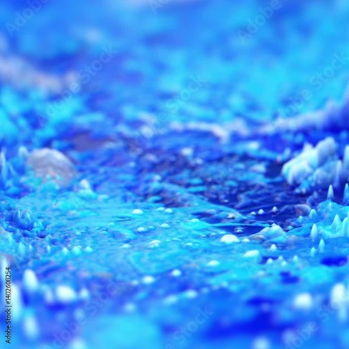 Smooth Gradient Flow Animation | Modern Liquid Abstract Design | blue