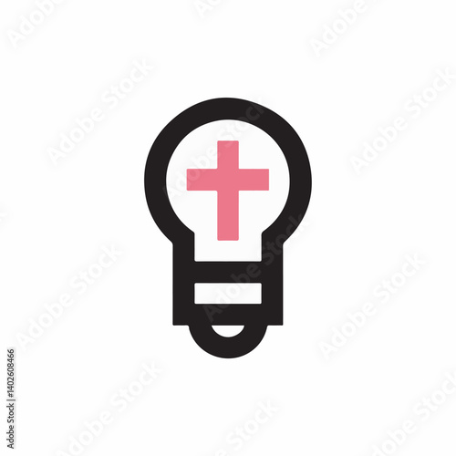 Christian lightbulb illuminates showing belief abstractly