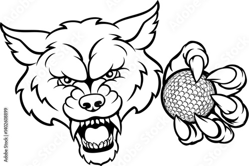 A wolf angry animal sports ...