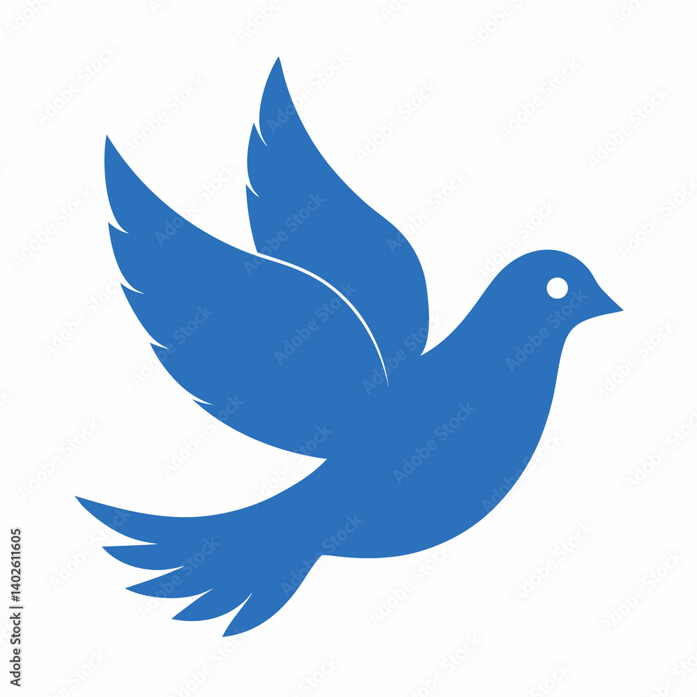 Fototapeta premium dove of peace silhouette vector illustration