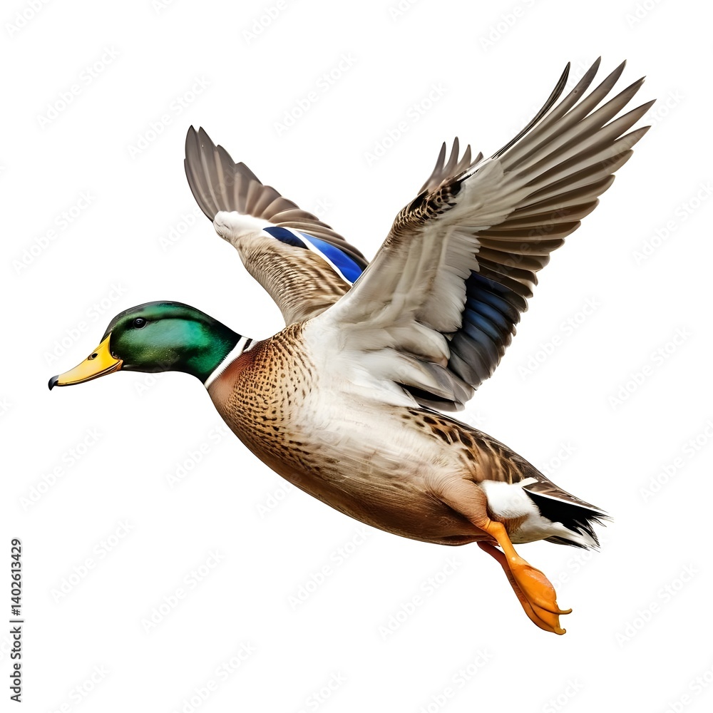 Obraz premium Mallard Duck in Flight
