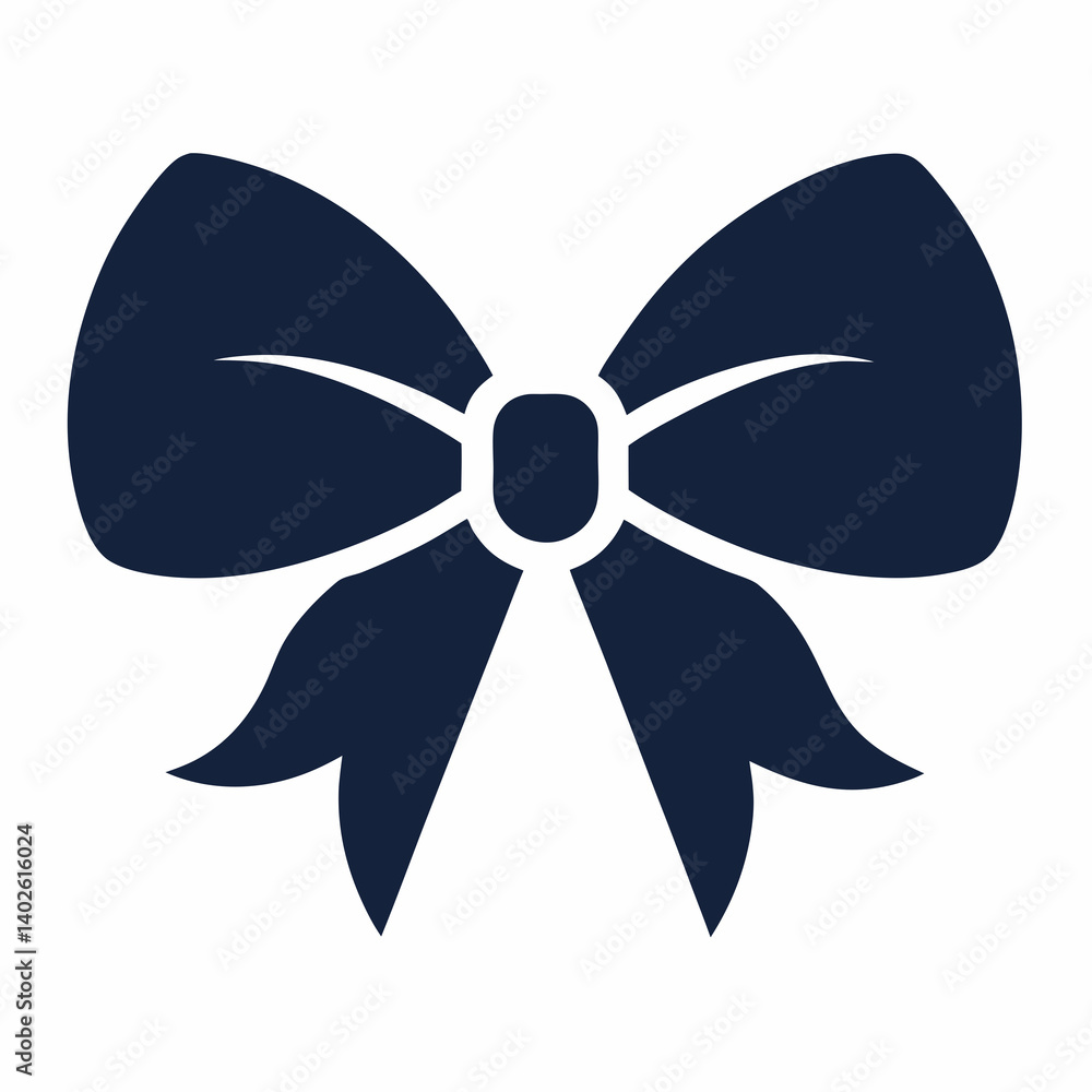 ribbon bow silhouette vector illustration ribbon bow silhouette vector illustration