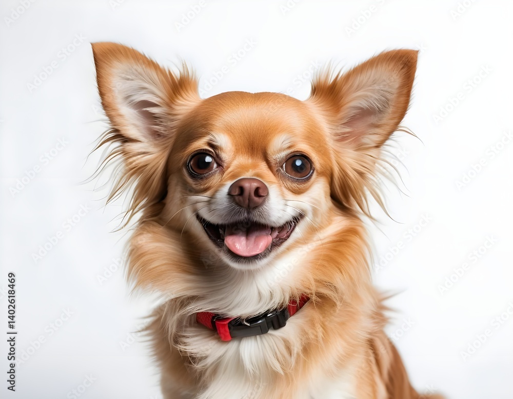 Happy Long-haired Chihuahua Puppy Happy Long-haired Chihuahua Puppy