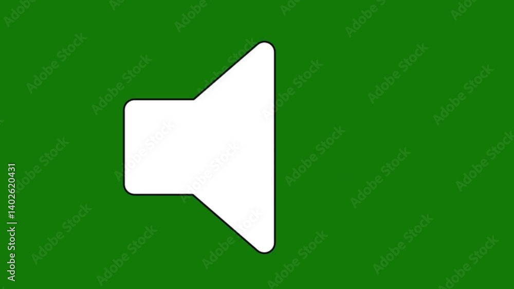 Sound Icon animated Green Screen Sound Icon animated Green Screen
