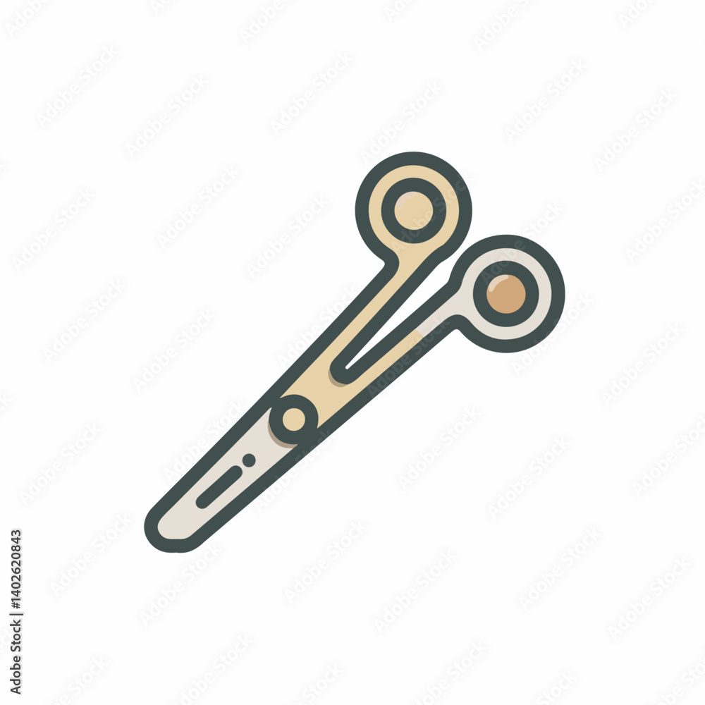 Surgical tool icon cuts objects isolated flat design Surgical tool icon cuts objects isolated flat design