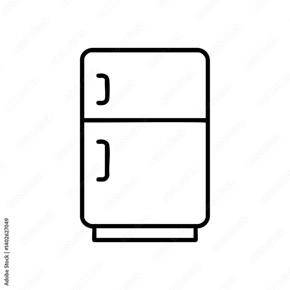 Refrigerator line icon for kitchen use Refrigerator line icon for kitchen use