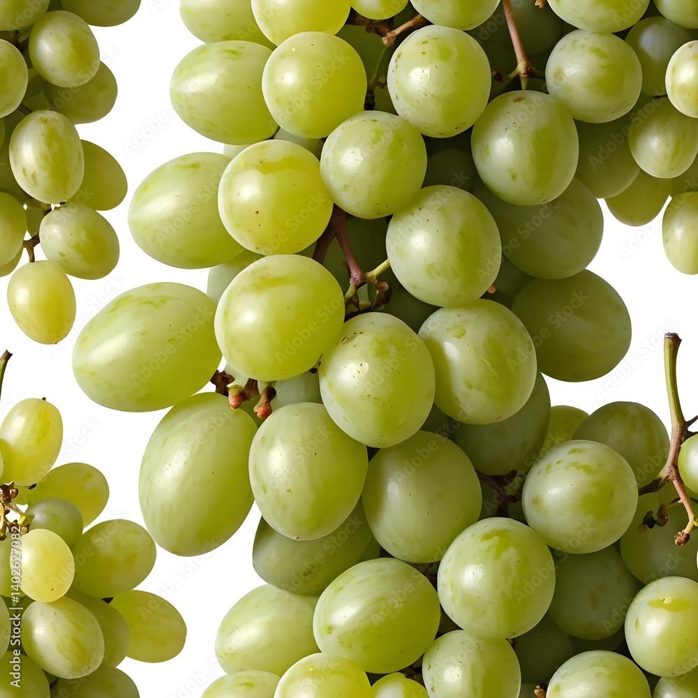 Fresh Green Grapes Bunch Isolated on White Fresh Green Grapes Bunch Isolated on White