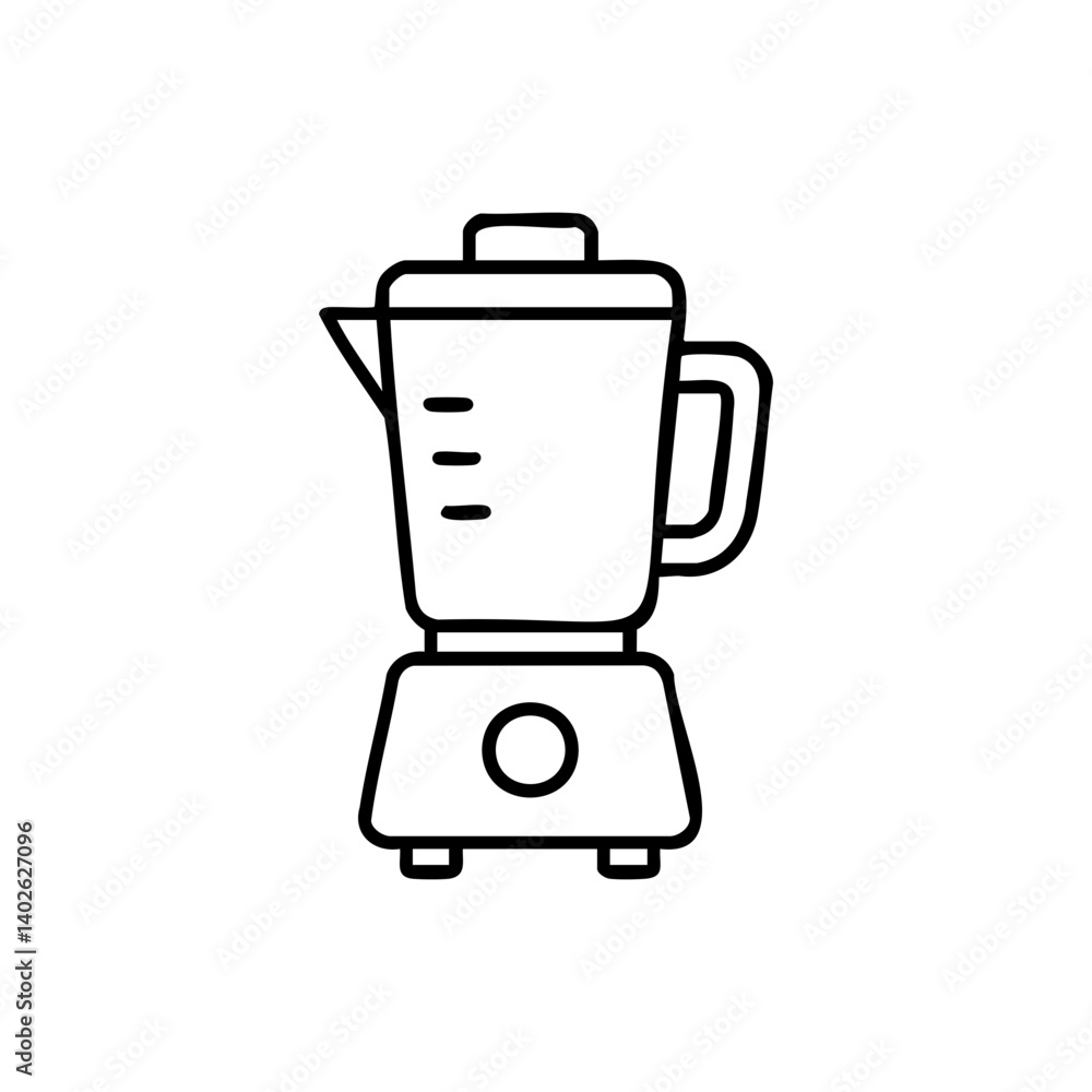 Electric blender icon with measurement markings Electric blender icon with measurement markings